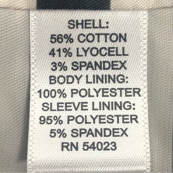 Banana Republic Navy Blue blazer long sleeve lapeled cotton blend size 0 - Picture 9 of 11
